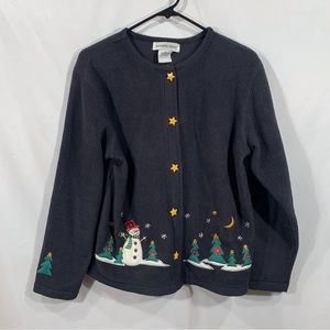 Katherine Bishop Women’s Size Medium Fleece Christmas Sweater.